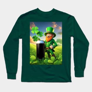 Folk Art Leprechaun Long Sleeve T-Shirt